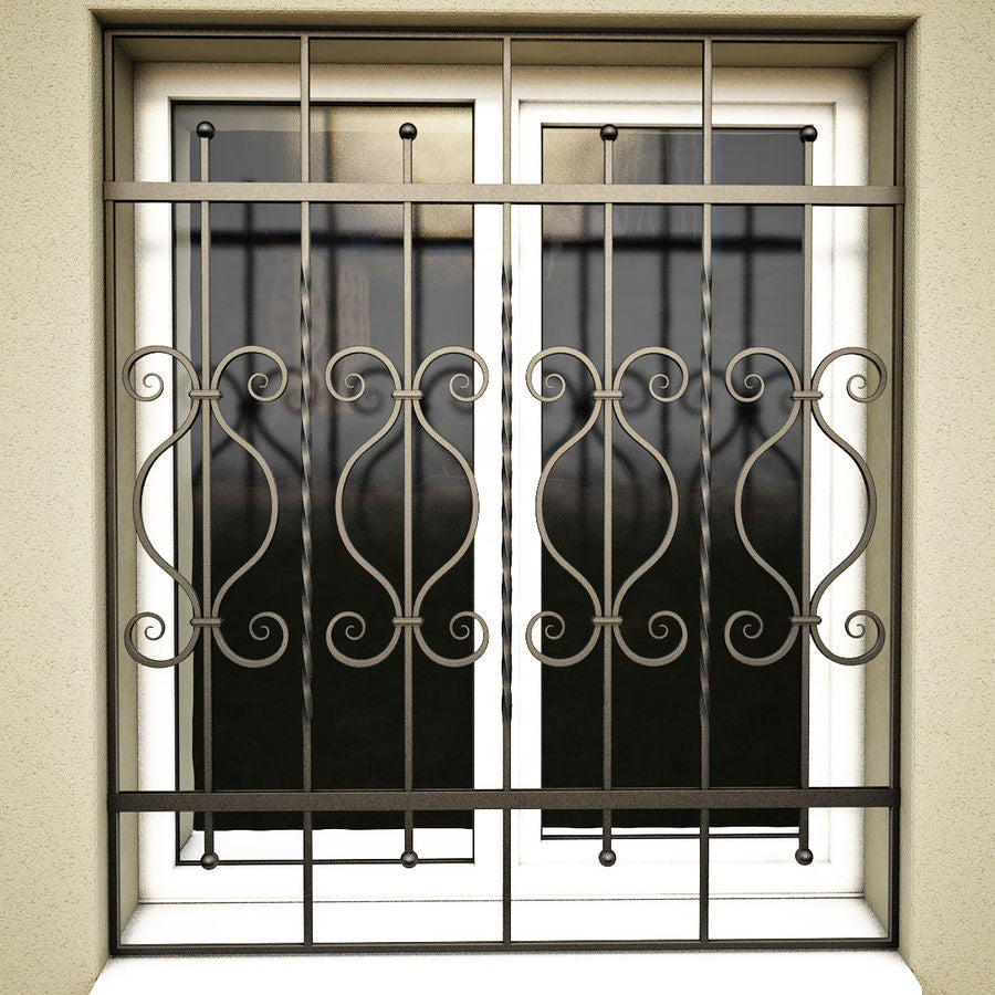 Latest Modern Wrought Iron Security Window For House Window Grill