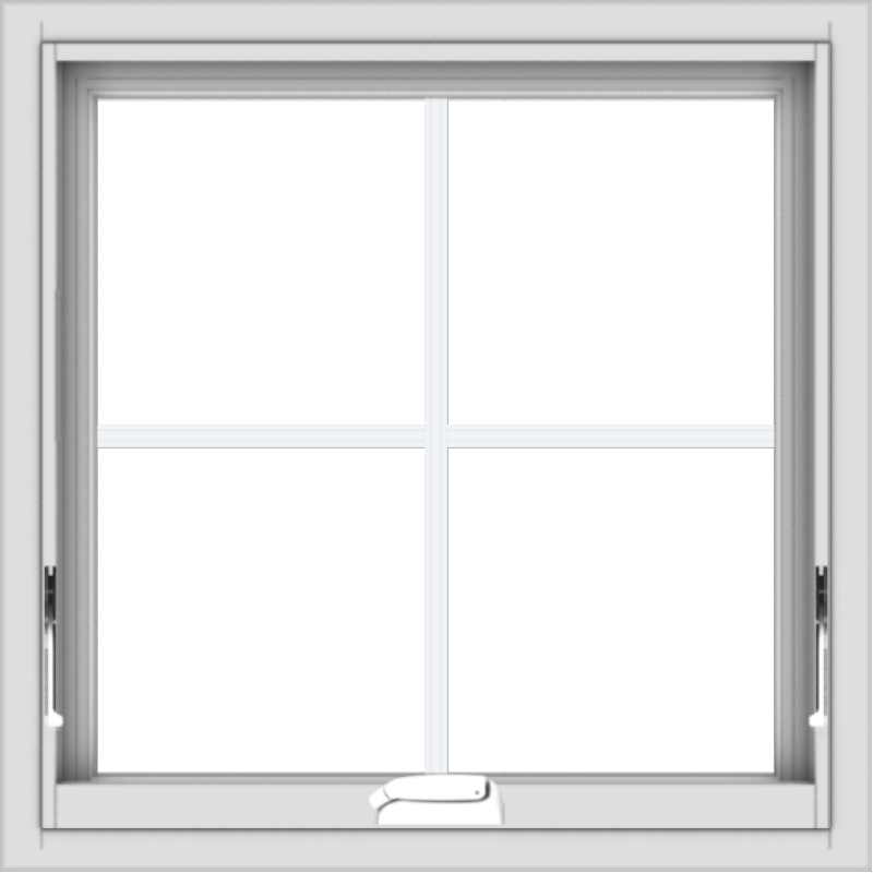 WDMA 24x24 (23.5 x 23.5 inch) White Vinyl uPVC Crank out Awning Window ...