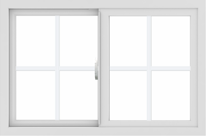 WDMA 36x24 (35.5 x 23.5 inch) White Brown Black Vinyl uPVC Slide Windo ...