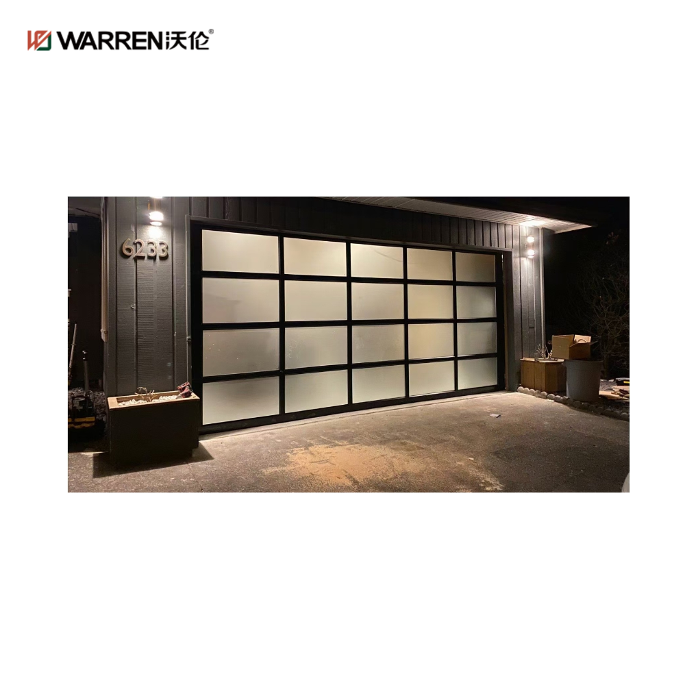 Warren 9x9 Glass Folding Garage Doors With Black Aluminum Door – China ...