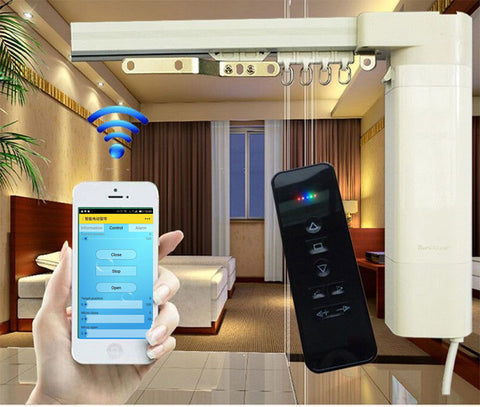 Electric curtain, motorized curtain, automatic curtain system for hotel curtain and home curtain automation on China WDMA