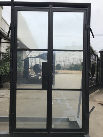 Custom Colored Oval Glass Exterior Entry Wrought Iron Glass Door Half Moon  Glass Doors - China Front Door, Security Door