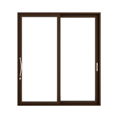 42*108 Aluminum double glass heavy casement door with thick glass waterproof Heat insulation