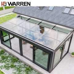 Waterproof aluminum alloy flat prima glasshouse sunroom