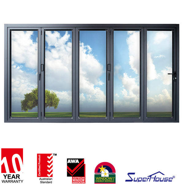 Impact resistance door aluminum folding glass doors on China WDMA