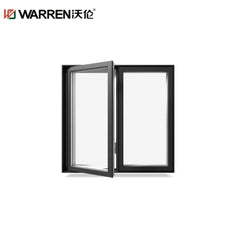 60x48 Picture Aluminium Full Glass Black Exterior Window Frame