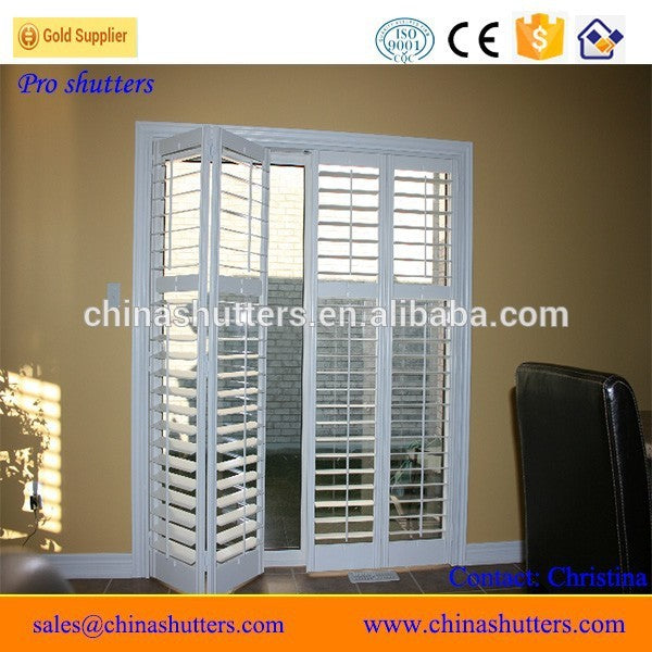 High quality upvc bifold louvre doors, plantation shutters on China WDMA