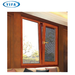 Wood clad aluminum casement window with inbuilt blinds on China WDMA