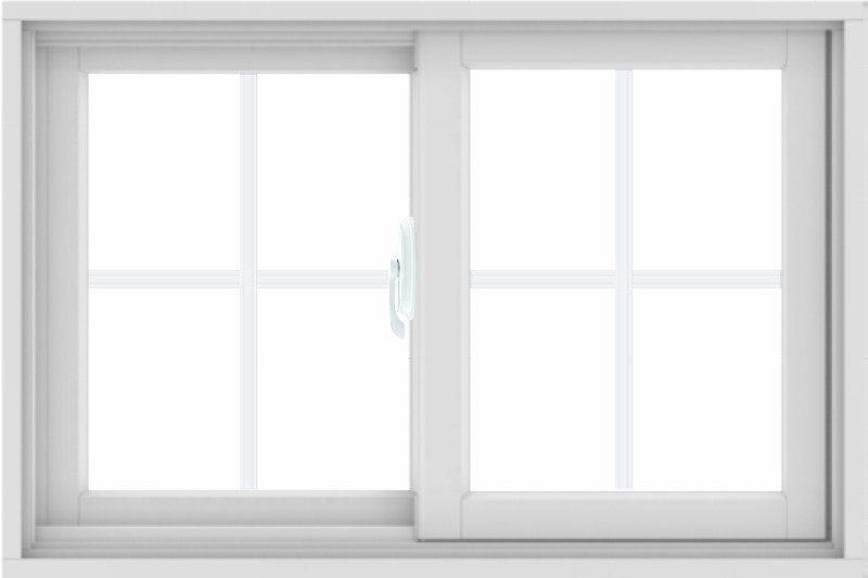 WDMA 36X24 (35.5 x 23.5 inch) White uPVC/Vinyl Sliding Window without ...