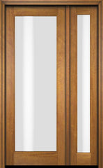 WDMA 38x80 Door (3ft2in by 6ft8in) Exterior Swing Mahogany Full Lite Single Entry Door Sidelight 1