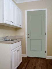WDMA 52x80 Door (4ft4in by 6ft8in) Exterior Smooth 2 Panel Square Top Star Door 2 Sides Granite Full Lite 2