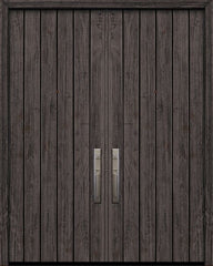 WDMA 64x96 Door (5ft4in by 8ft) Exterior Mahogany IMPACT | 96in Double Plank Door 1