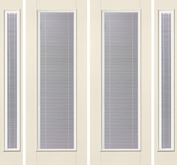 WDMA 88x96 Door (7ft4in by 8ft) Exterior Smooth Raise/Tilt 8ft Full Lite W/ Stile Lines Star Double Door 2 Sides 1